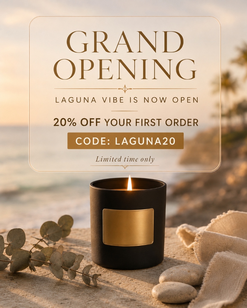 Laguna Vibe Grand Opening - 20% Off Your First Order - Code: LAGUNA20