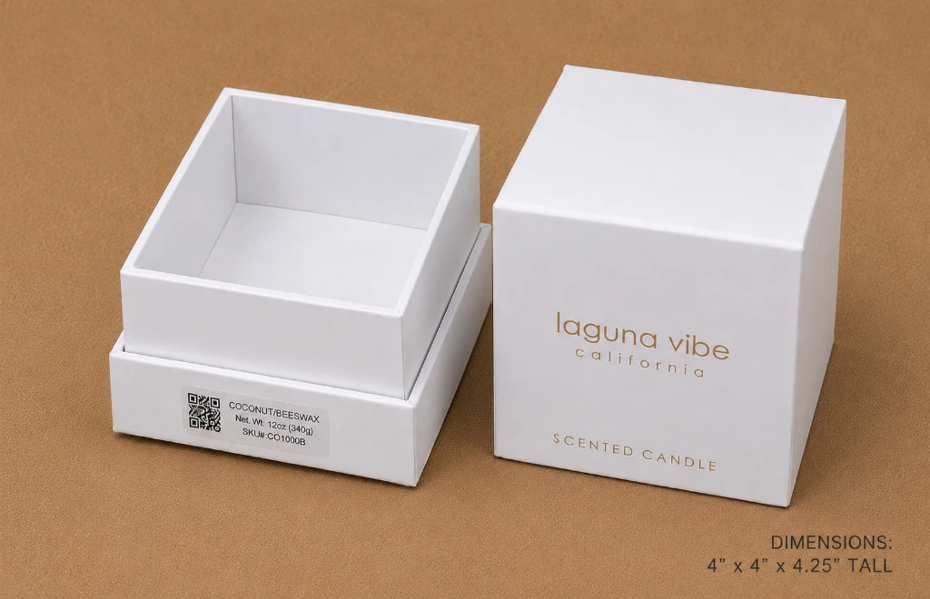 White Cubic Keepsake Box